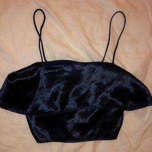 NWT UO festive navy crop